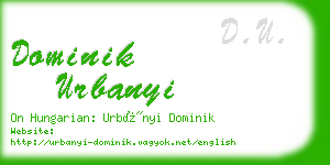 dominik urbanyi business card